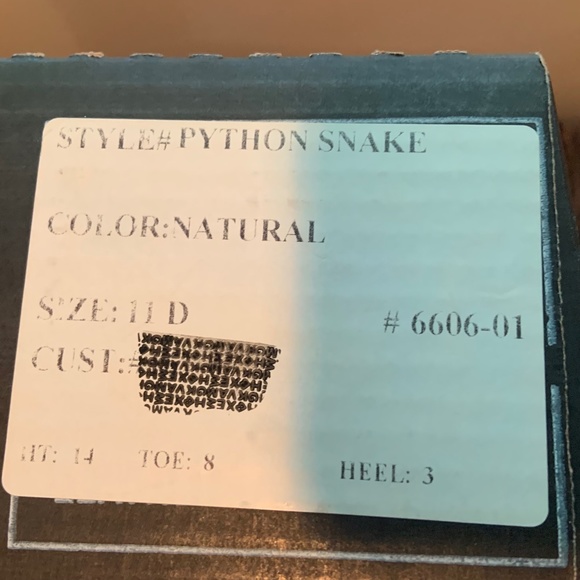 Men's Black Jack Python Cowboy Boots Size 11 D - Picture 9 of 9